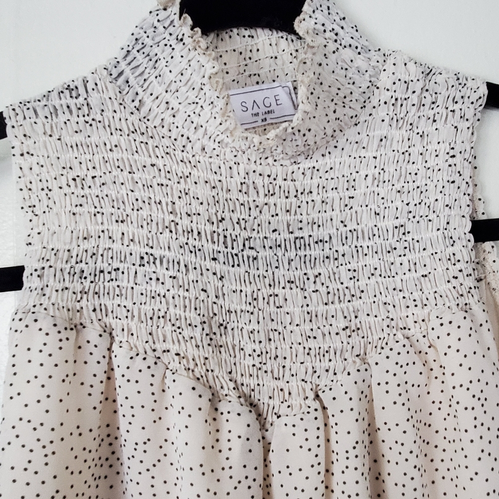 Polka dot Mock Neck Tank Top
